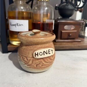 Pottery Honey Jar with Lid